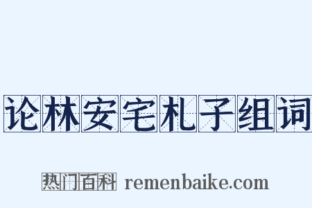 论林安宅札子组词是什么意思的图片